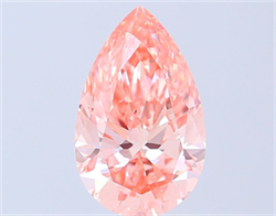 Picture of Lab Grown Diamond 3.07 Carats, Pear with  Cut, Fancy Vivid Pink Color, VS1 Clarity and Certified by IGI