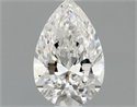 Natural Diamond 0.57 Carats, Pear with  Cut, E Color, VVS1 Clarity and Certified by GIA