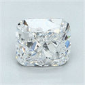Diamante Natural 1.50 quilates, Del cojín , Color D, claridad SI1 y certificado GIA