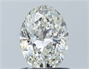 Natural Diamond 0.90 Carats, Oval with  Cut, H Color, IF Clarity and Certified by IGI