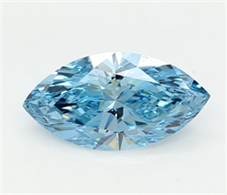 Picture of Lab Grown Diamond 2.52 Carats, Marquise with  Cut, Fancy Vivid Blue Color, VVS2 Clarity and Certified by IGI