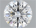 Lab Grown Diamond 1.12 Carats, Round with Ideal Cut, D Color, VS1 Clarity and Certified by IGI
