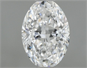Natural Diamond 0.50 Carats, Oval with  Cut, D Color, VVS2 Clarity and Certified by GIA