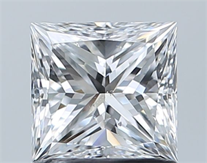 Picture of Natural Diamond 1.00 Carats, Princess with  Cut, D Color, SI2 Clarity and Certified by GIA