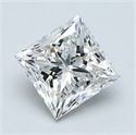 Diamante Natural 1.21 quilates, Princesa , Color H, claridad VS2 y certificado GIA