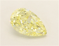 Picture of Lab Grown Diamond 2.16 Carats, Pear with  Cut, Fancy Yellow Color, VS1 Clarity and Certified by IGI