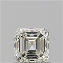 Natural Diamond 0.90 Carats, Asscher with  Cut, L Color, VVS2 Clarity and Certified by GIA