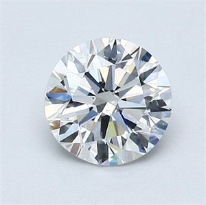 Picture of Natural Diamond 0.90 Carats, Round with Excellent Cut, E Color, VS2 Clarity and Certified by GIA