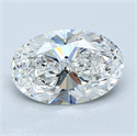Diamante Natural 2.20 quilates, Ovalado , Color F, claridad SI2 y certificado GIA