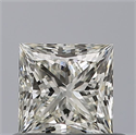 Natural Diamond 0.57 Carats, Princess with  Cut, I Color, VVS1 Clarity and Certified by IGI