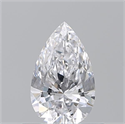 Natural Diamond 0.53 Carats, Pear with  Cut, D Color, VS2 Clarity and Certified by GIA