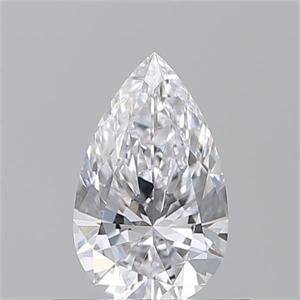 Picture of Natural Diamond 0.53 Carats, Pear with  Cut, D Color, VS2 Clarity and Certified by GIA