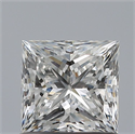 Natural Diamond 0.90 Carats, Princess with  Cut, E Color, VS1 Clarity and Certified by GIA