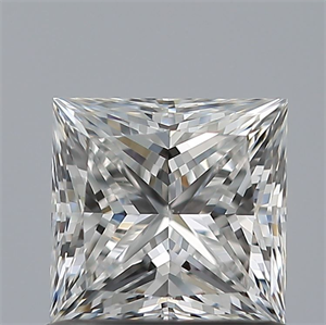 Picture of Natural Diamond 0.90 Carats, Princess with  Cut, E Color, VS1 Clarity and Certified by GIA