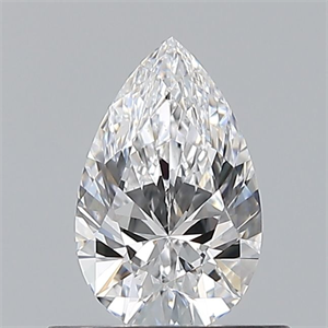Picture of Natural Diamond 0.52 Carats, Pear with  Cut, D Color, VS2 Clarity and Certified by GIA