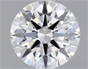 Lab Grown Diamond 1.51 Carats, Round with Ideal Cut, D Color, VVS2 Clarity and Certified by IGI