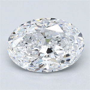 Picture of Natural Diamond 2.01 Carats, Oval with  Cut, D Color, SI1 Clarity and Certified by GIA