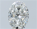 Natural Diamond 0.90 Carats, Oval with  Cut, H Color, VS2 Clarity and Certified by GIA
