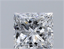 Natural Diamond 0.50 Carats, Princess with  Cut, D Color, VS2 Clarity and Certified by GIA
