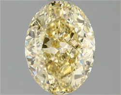 Picture of Lab Grown Diamond 1.52 Carats, Oval with  Cut, Fancy Intense Yellow Color, VS1 Clarity and Certified by IGI