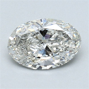 Foto Diamante Natural 0.94 quilates, Ovalado , Color H, claridad I1 y certificado GIA de