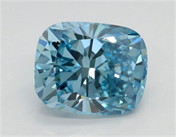Picture of Lab Grown Diamond 2.01 Carats, Cushion with  Cut, Fancy Vivid Blue Color, VS1 Clarity and Certified by IGI