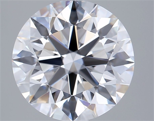 Picture of Lab Grown Diamond 3.03 Carats, Round with Ideal Cut, D Color, VVS1 Clarity and Certified by IGI