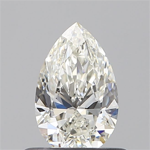 Picture of Natural Diamond 0.52 Carats, Pear with  Cut, I Color, IF Clarity and Certified by GIA