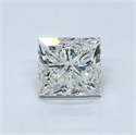 Natural Diamond 0.70 Carats, Princess with  Cut, G Color, SI1 Clarity and Certified by GIA