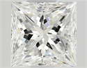 Natural Diamond 0.56 Carats, Princess with  Cut, F Color, VS2 Clarity and Certified by GIA