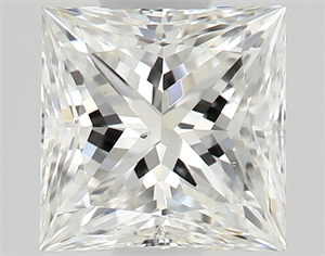 Picture of Natural Diamond 0.56 Carats, Princess with  Cut, F Color, VS2 Clarity and Certified by GIA