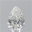 Natural Diamond 0.74 Carats, Pear with  Cut, H Color, VVS2 Clarity and Certified by GIA
