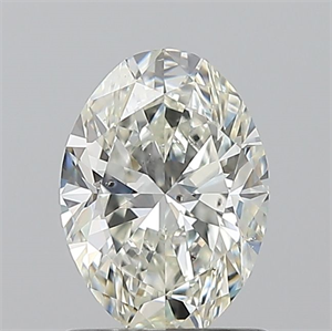 Picture of Natural Diamond 1.00 Carats, Oval with  Cut, I Color, SI1 Clarity and Certified by GIA