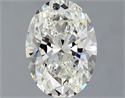 Natural Diamond 1.51 Carats, Oval with  Cut, H Color, SI1 Clarity and Certified by GIA
