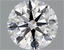 Natural Diamond 0.74 Carats, Round with Excellent Cut, D Color, VVS2 Clarity and Certified by GIA