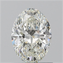 Natural Diamond 0.90 Carats, Oval with  Cut, H Color, VS2 Clarity and Certified by GIA