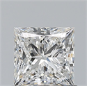 Natural Diamond 0.91 Carats, Princess with  Cut, G Color, VVS2 Clarity and Certified by GIA