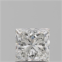 Natural Diamond 1.01 Carats, Princess with  Cut, J Color, IF Clarity and Certified by GIA