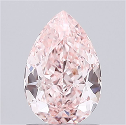 Picture of Lab Grown Diamond 1.24 Carats, Pear with  Cut, Fancy Intense Pink Color, VS1 Clarity and Certified by IGI