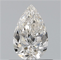 Natural Diamond 0.50 Carats, Pear with  Cut, H Color, IF Clarity and Certified by GIA