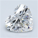 Natural Diamond 3.03 Carats, Heart with  Cut, E Color, SI1 Clarity and Certified by GIA