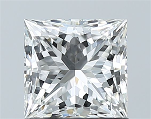 Picture of Natural Diamond 1.03 Carats, Princess with  Cut, F Color, VS1 Clarity and Certified by GIA