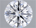 Lab Grown Diamond 1.23 Carats, Round with Ideal Cut, D Color, VS1 Clarity and Certified by IGI