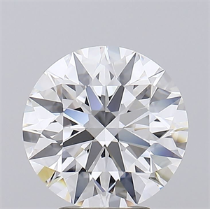 Picture of Lab Grown Diamond 4.08 Carats, Round with Ideal Cut, D Color, IF Clarity and Certified by IGI