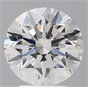 Lab Grown Diamond 3.59 Carats, Round with Ideal Cut, E Color, VS1 Clarity and Certified by IGI
