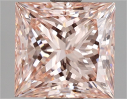 Picture of Lab Grown Diamond 3.07 Carats, Princess with  Cut, Fancy Intense Pink Color, VS1 Clarity and Certified by IGI