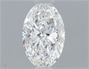 Natural Diamond 0.60 Carats, Oval with  Cut, E Color, IF Clarity and Certified by GIA