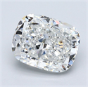 Diamante Natural 3.01 quilates, Del cojín , Color F, claridad VS2 y certificado GIA