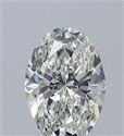 Natural Diamond 0.60 Carats, Oval with  Cut, H Color, VS2 Clarity and Certified by GIA