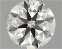 Natural Diamond 1.54 Carats, Round with Excellent Cut, N Color, VS1 Clarity and Certified by GIA